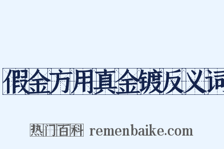 假金方用真金镀反义词是什么意思的图片
